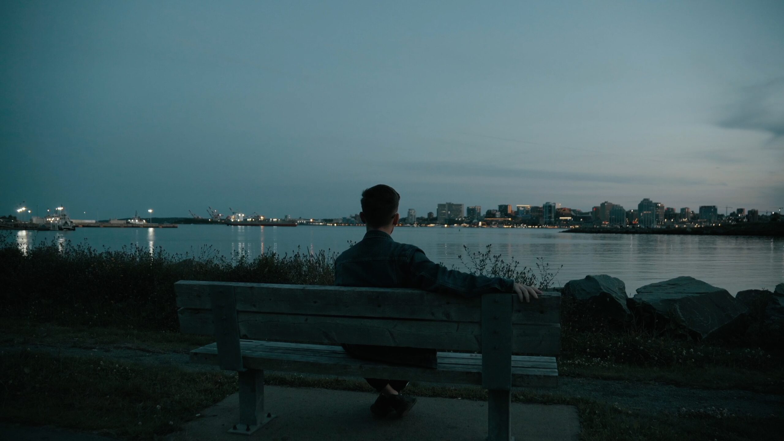 Halifax Videographer capturing the beauty of the city’s waterfront during dusk.